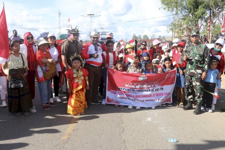 Semarakkan Perayaan HUT RI Ke 78 Pemda Boven Digoel Gelar Karnaval